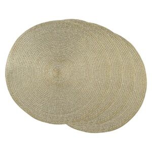 Missing one. Round Gold Woven Placemats
